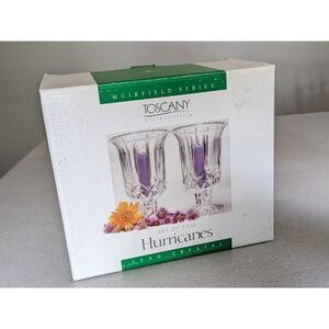 ST GEORGE Toscany Classic Two‎ Lead Crystal Hurricanes Muirfield Series In Box